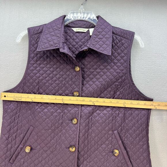 Orvis Vest Women's Size L 14/15 Purple Diamond Quilted Vest Gorpcore Trekking - Picture 2 of 9